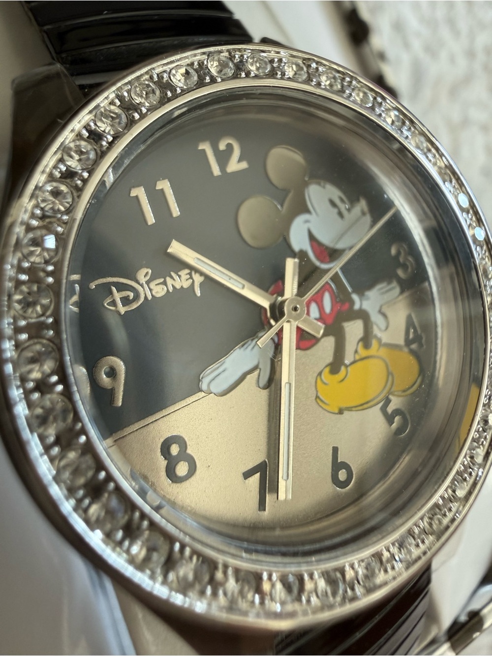 Disney Mickey Mouse MK2183 Crystal Bezel Watch New in Box Accutime 2013 RARE